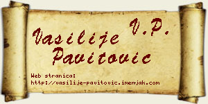 Vasilije Pavitović vizit kartica
